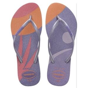 HAVAIANAS SLIM PALETTE GLOW QUIET LILAC FLIP-FLOPS WOMENS SIZE 9/10- NWT